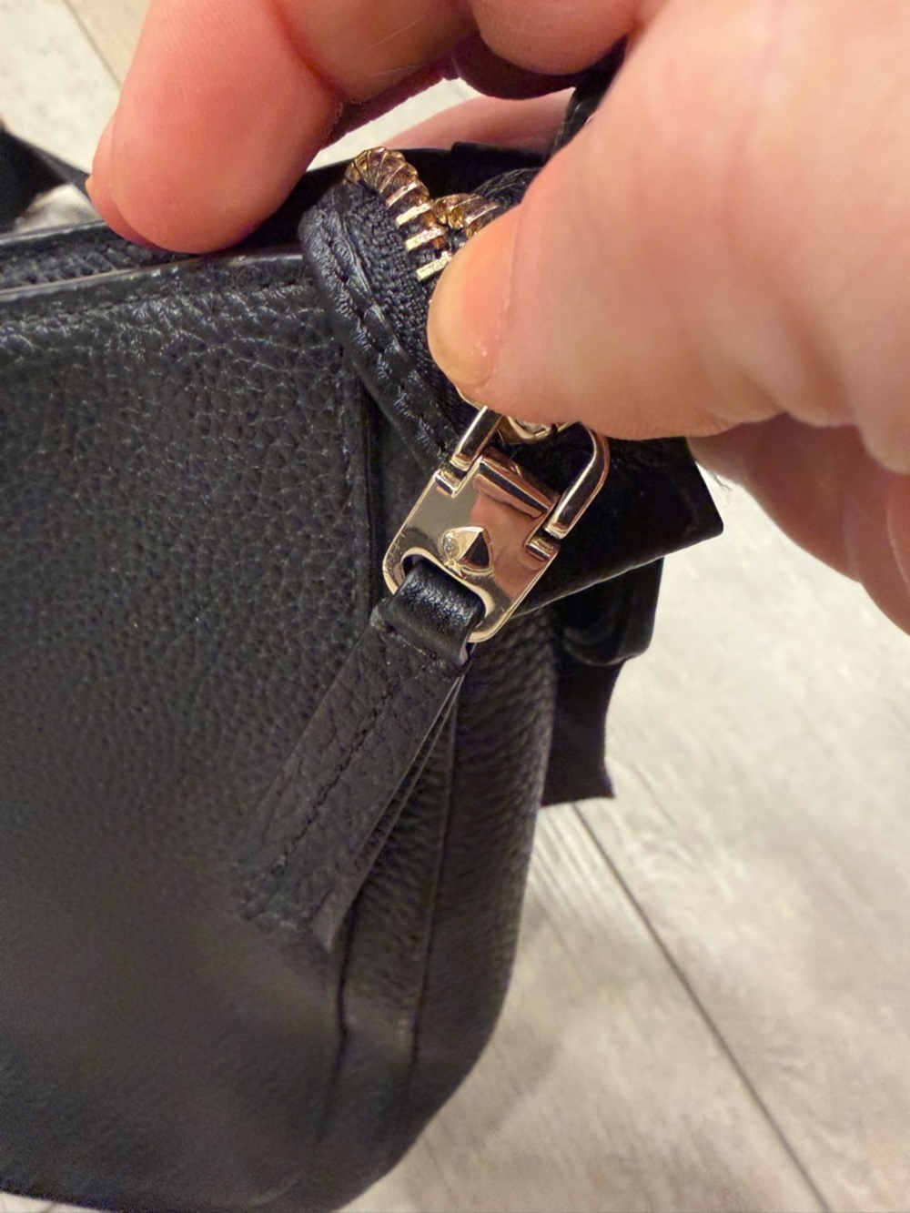 Kate Spade Black Pebbled Leather Crossbody Bag Adjustable Strap - Picture 6 of 13